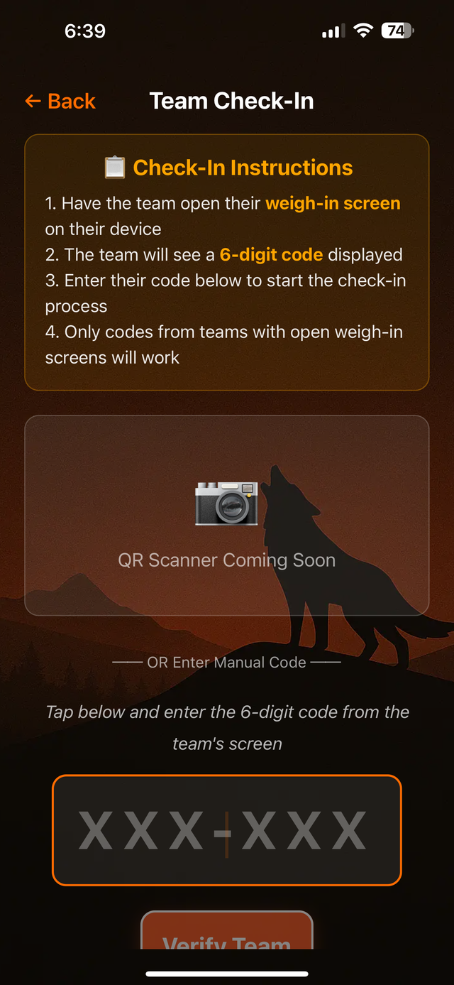 Team Management Interface - Team Registration and Setup